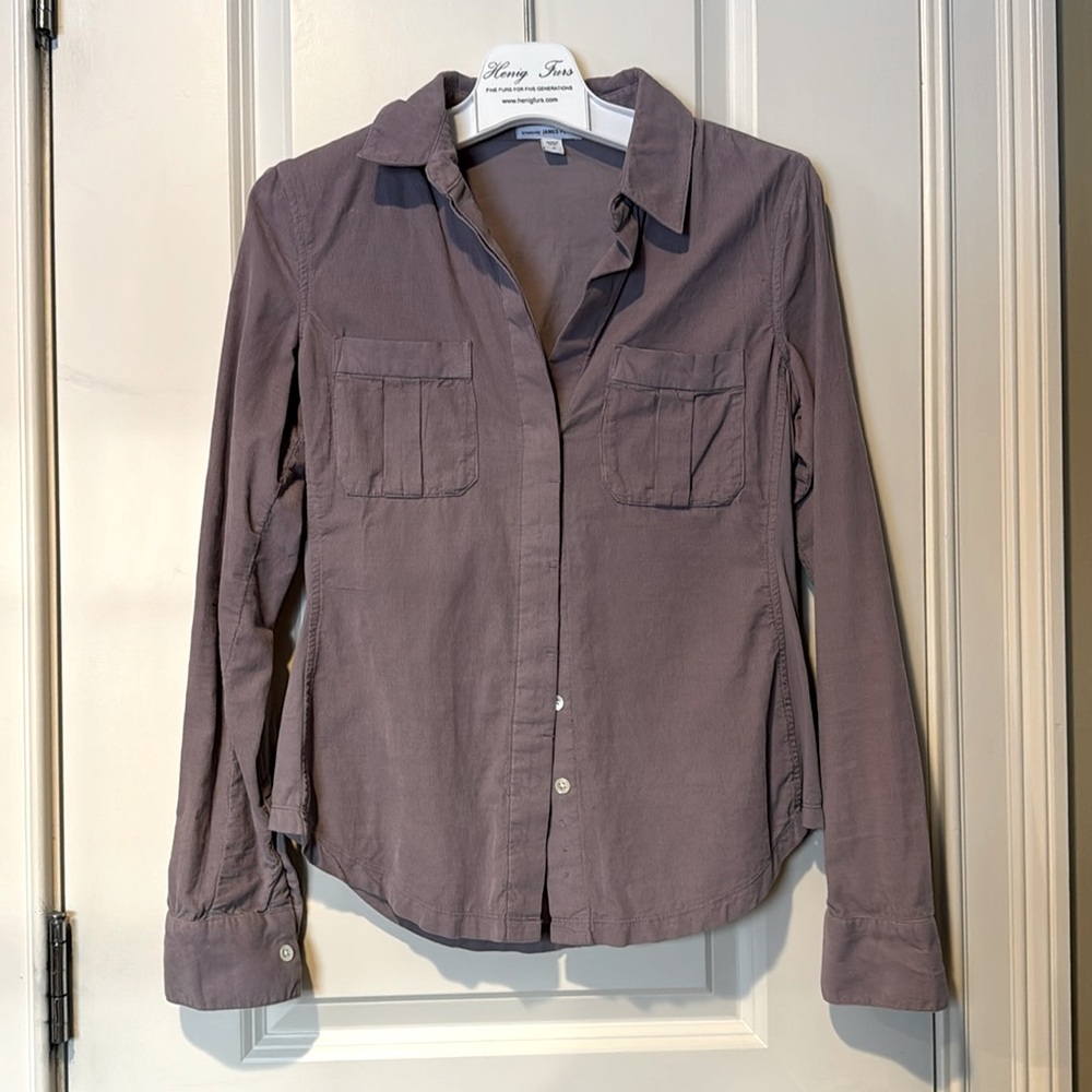 James Perse Corduroy Blouse sz 2